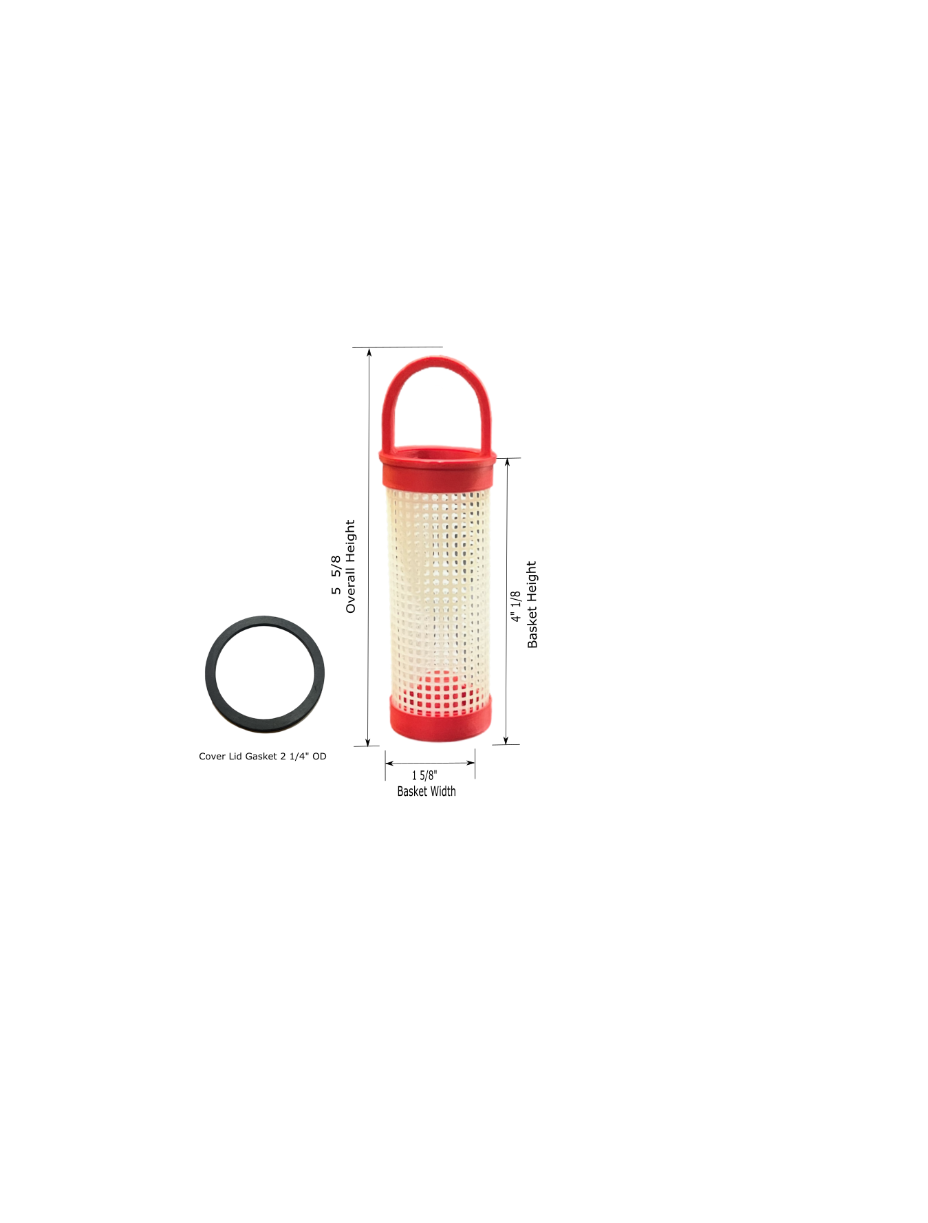 Poly basket fits Perko 049300499D with gasket