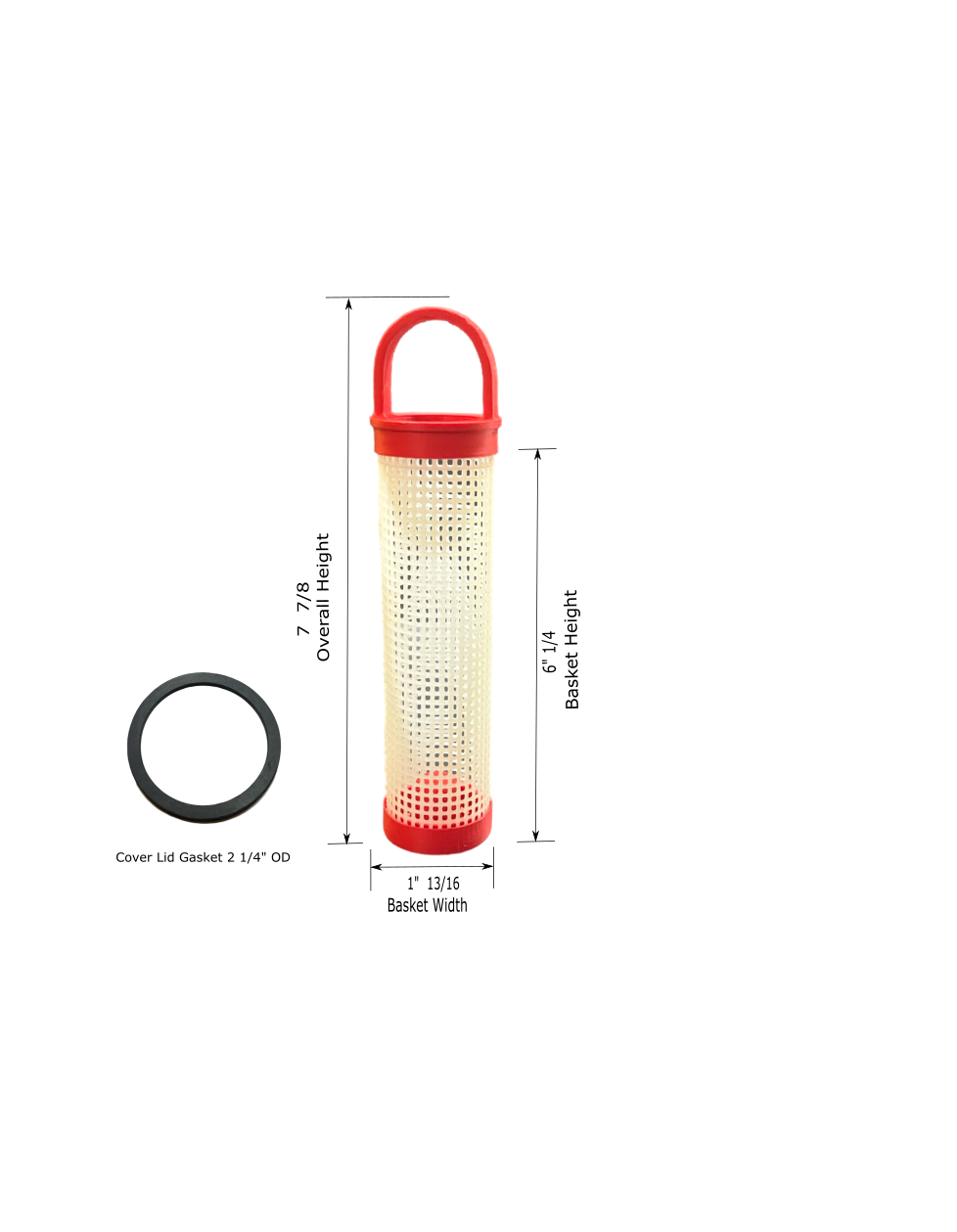 Poly basket fits Perko 049300599D with gasket.