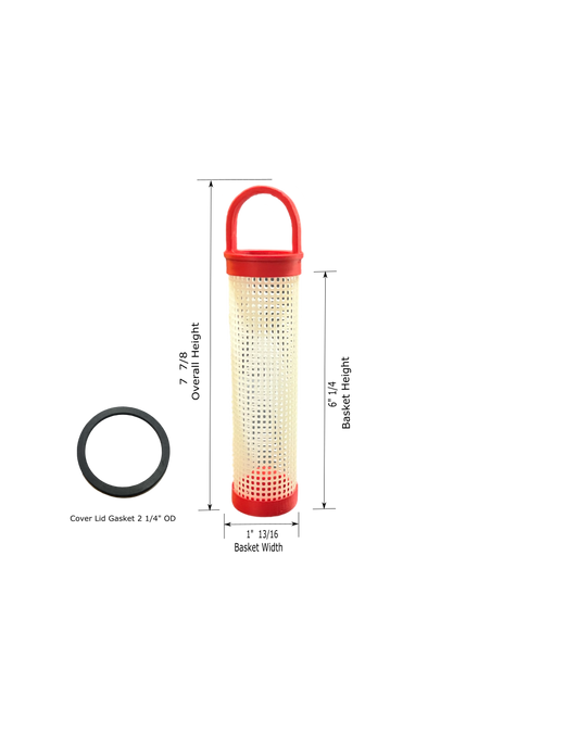 Poly basket fits Perko 049300599D with gasket.