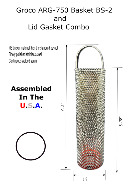 Sea Strainer Basket fits Groco ARG-750 BS-2