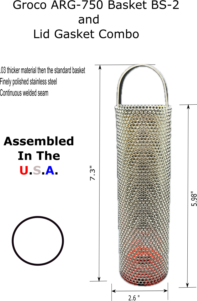Sea Strainer Basket fits Groco ARG-750 BS-2